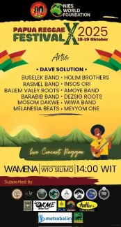 The 10th Papua Reggae Festival is held in Wamena, with the Nies World Foundation fully supporting Papuan artists.