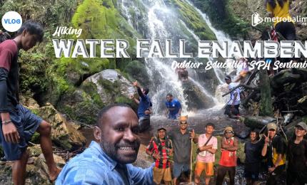 Enamben Waterfall, the natural charm of Logotpaga Village that brings coolness, tranquility, and hope for the development of tourism in the Papua Mountains.